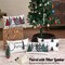 Black and White Christmas Tree Lumbar Pillow Covers 12x20 Set of 2, 12 x 20 Black Neutral Christmas Decor Lumbar Pillow Covers, Xmas Winter Holiday Throw Pillows for Sofa Couch Bed